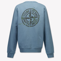 Stone Island Enfant Garçons Pull Bleu Clair