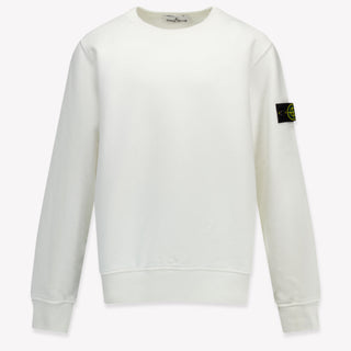 Stone Island Niño Chicos Suéter en Blanco Roto