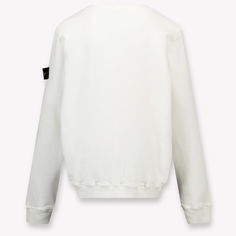 Stone Island Enfant Garçons Pull Blanc
