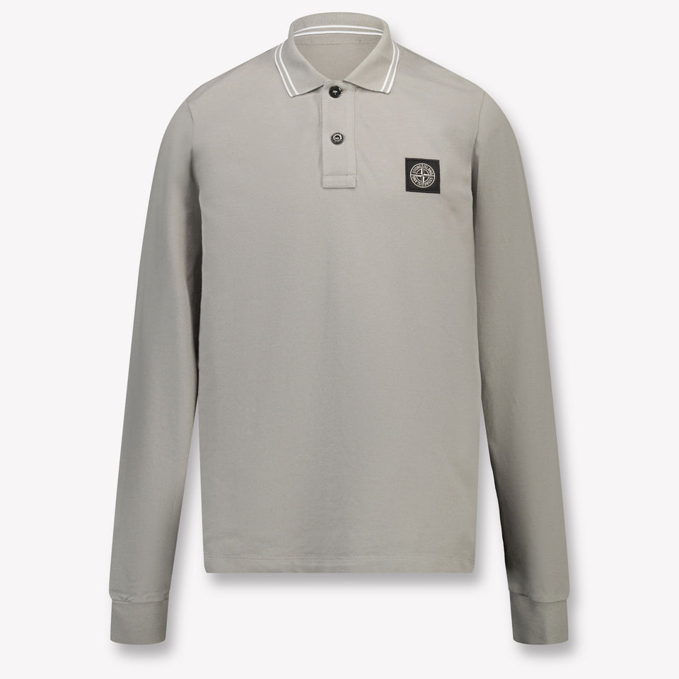 Stone Island Kids Boys Polo  Gray