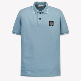 Stone Island Enfant Garçons Polo Bleu Clair