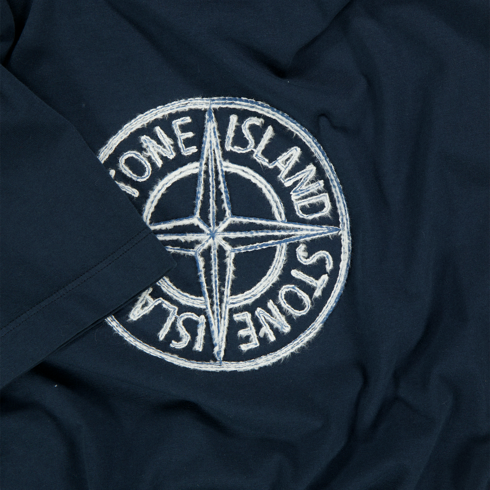 Stone Island Kids Boys  T-Shirt Navy