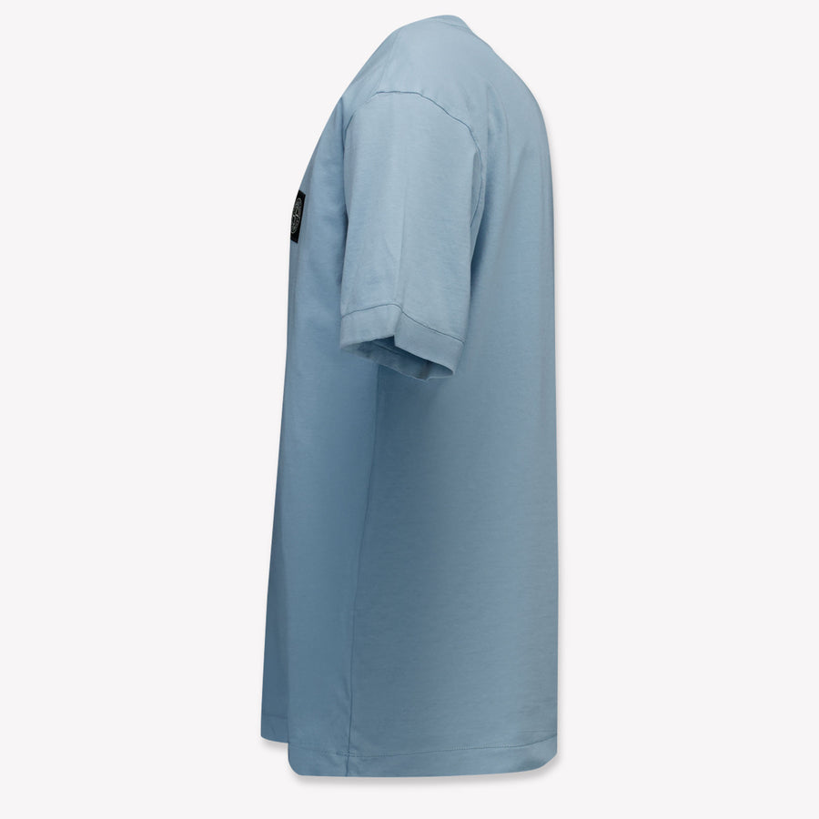 Stone Island Enfant Garçons T-shirt Bleu Clair