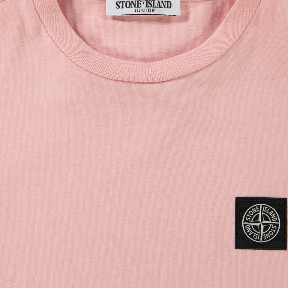 Stone Island Ragazzo Ragazzi Maglietta dentro Rosa