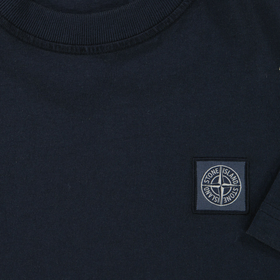 Stone Island Niño Chicos Camiseta en Navy