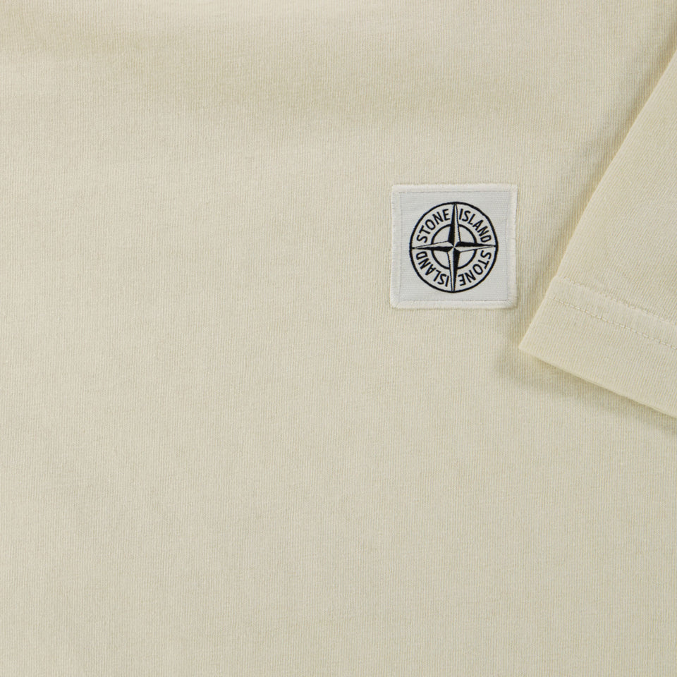 Stone Island Kinder Jungen T-Shirt Grauweiß
