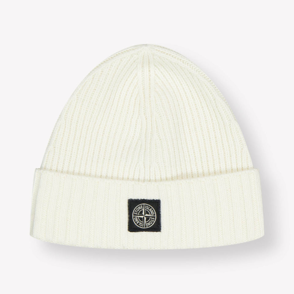 Stone Island Enfant Garçons Chapeau en blanc