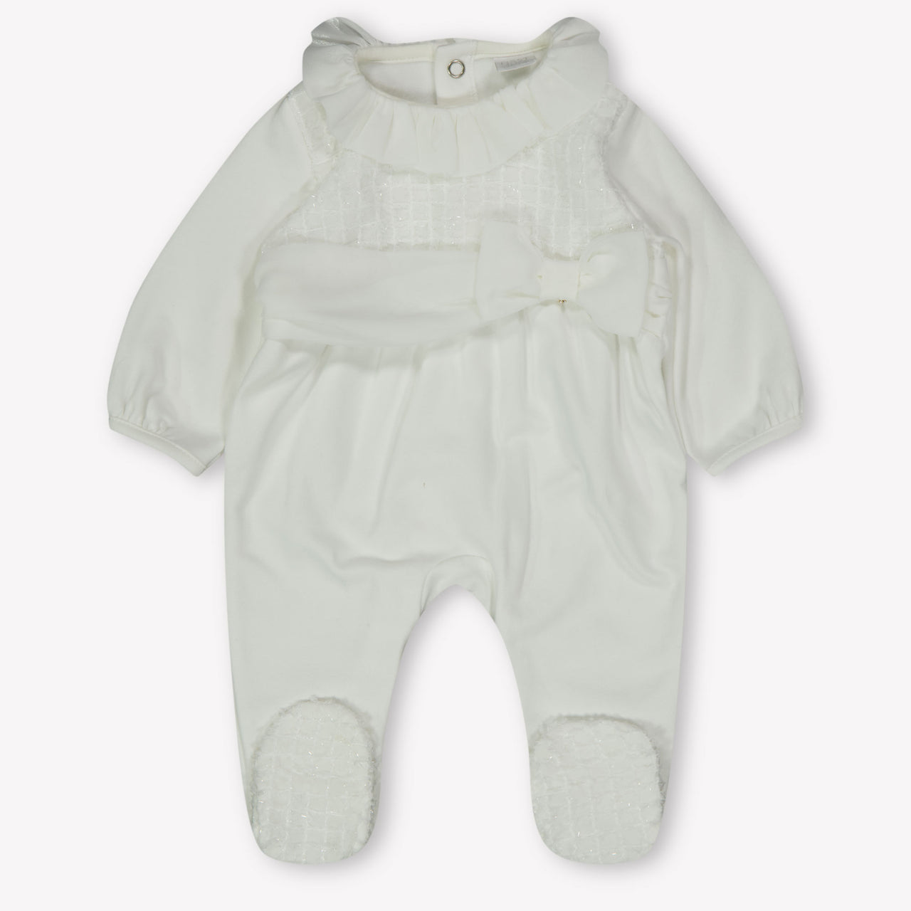 First Baby Mädchen Boxanzug Grauweiß