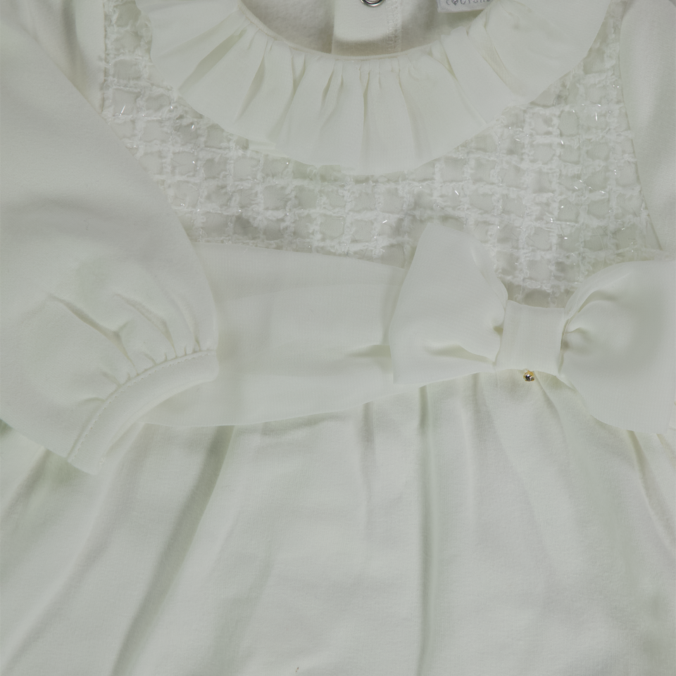 First Baby Girls Playsuit  Offwhite