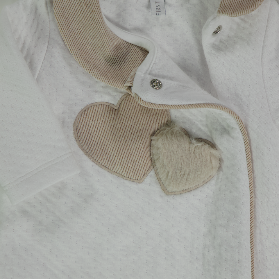 First Bebé Chicas Traje de caja Blanco