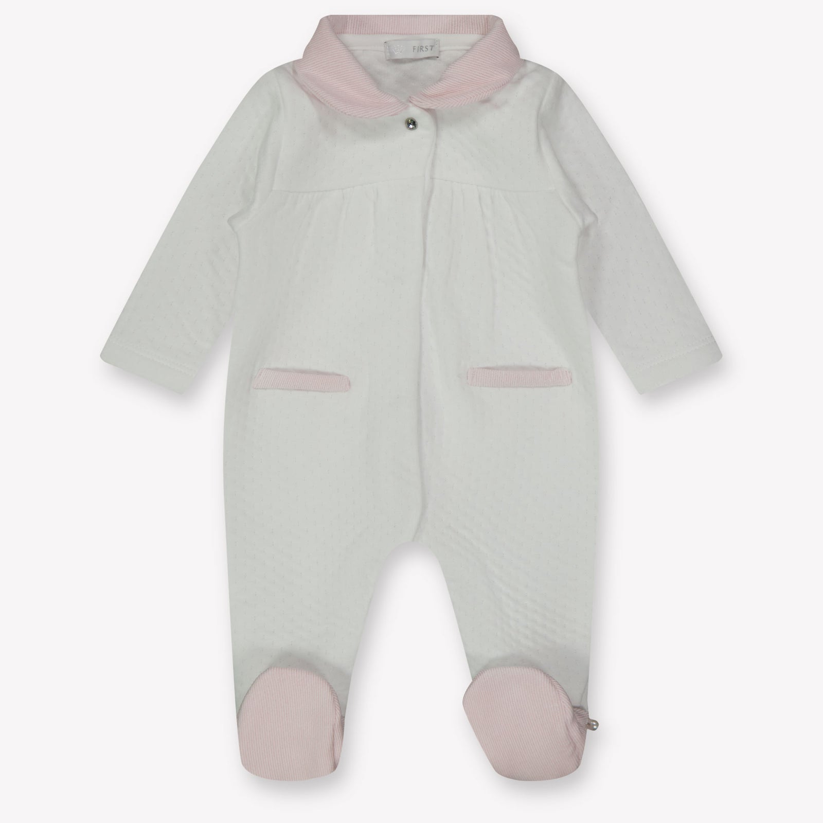 First Bebé Chicas Traje de caja Blanco