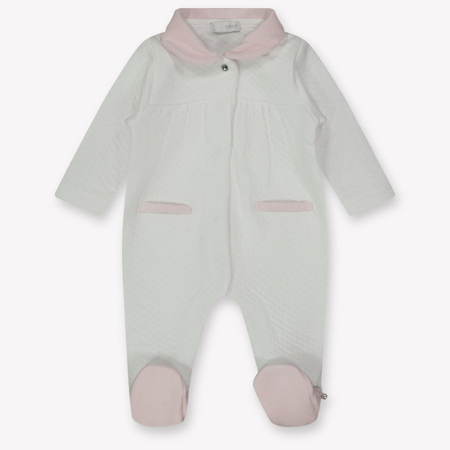 First Baby Meisjes Boxpakje In Wit