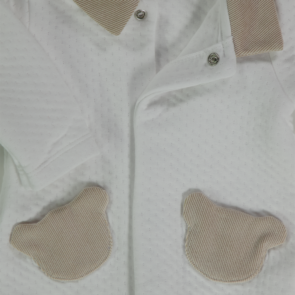 First Bebé Chicos Traje de caja Blanco