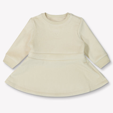 Calvin Klein Baby Mädchen Kleid Ekrü