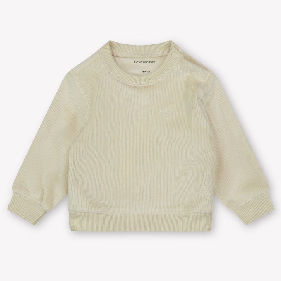 Calvin Klein Bebé Unisex Traje de trote Ecru