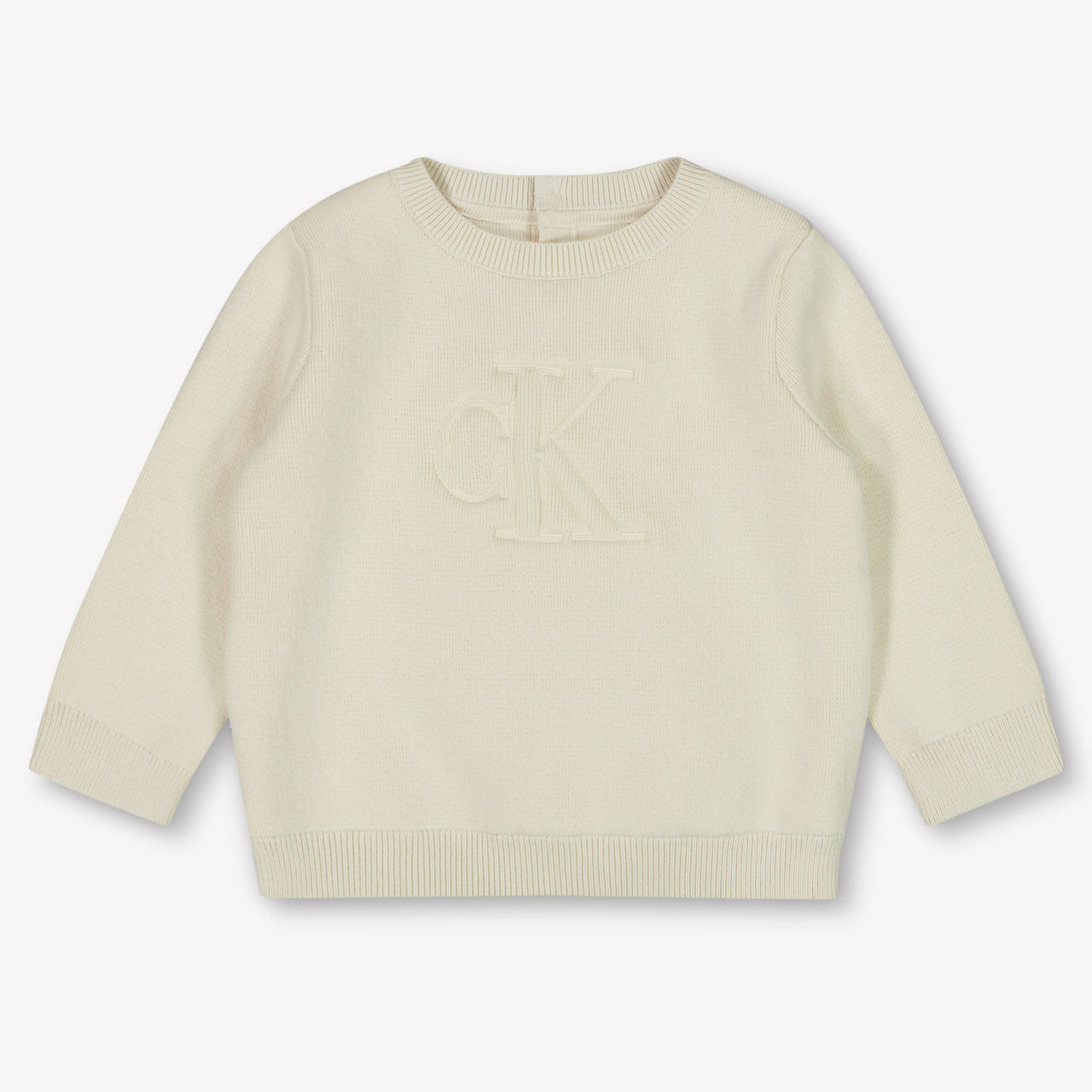Calvin Klein Bébé Unisexe Pull en ecru