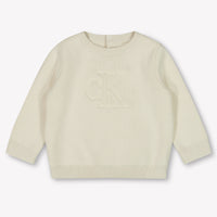 Calvin Klein Bébé Unisexe Pull en ecru