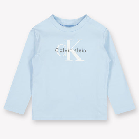 Calvin Klein Bébé Unisexe T-shirt Bleu Clair