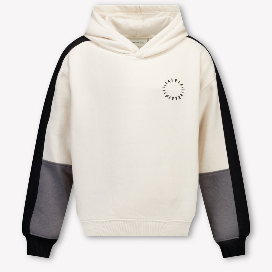 Calvin Klein Enfant Garçons Pull en ecru