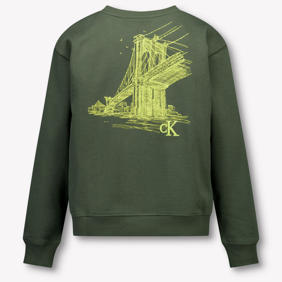 Calvin Klein Kinder Jungen Pullover Armee