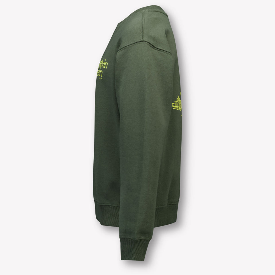 Calvin Klein Kinder Jungen Pullover Armee