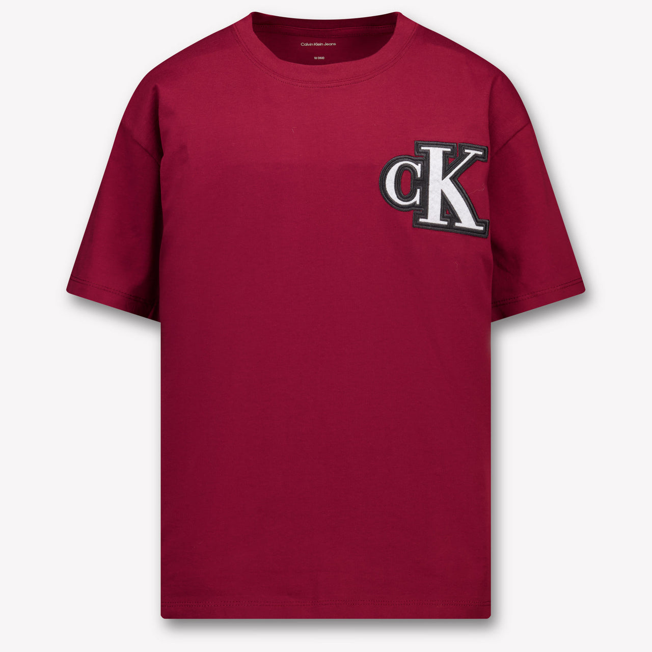 Calvin Klein Niño Chicos Camiseta en Burdeos