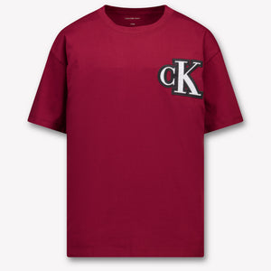 Calvin Klein Niño Chicos Camiseta en Burdeos