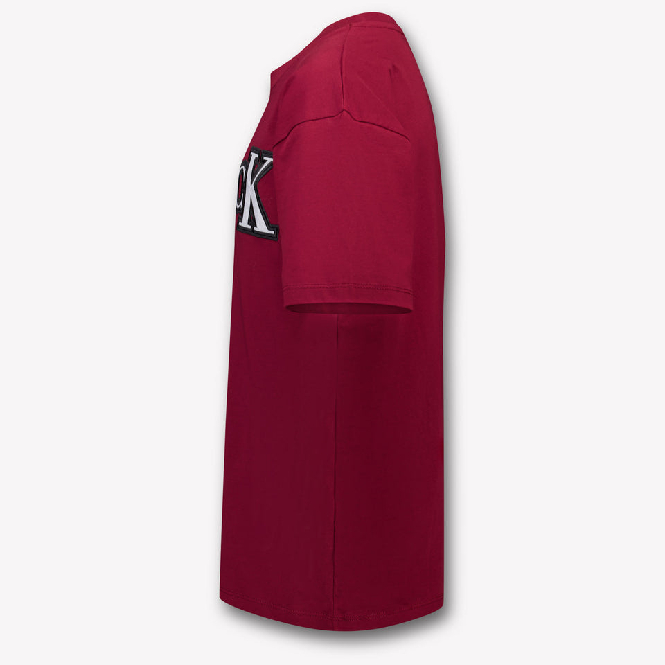 Calvin Klein Ragazzo Ragazzi Maglietta dentro Bordeaux