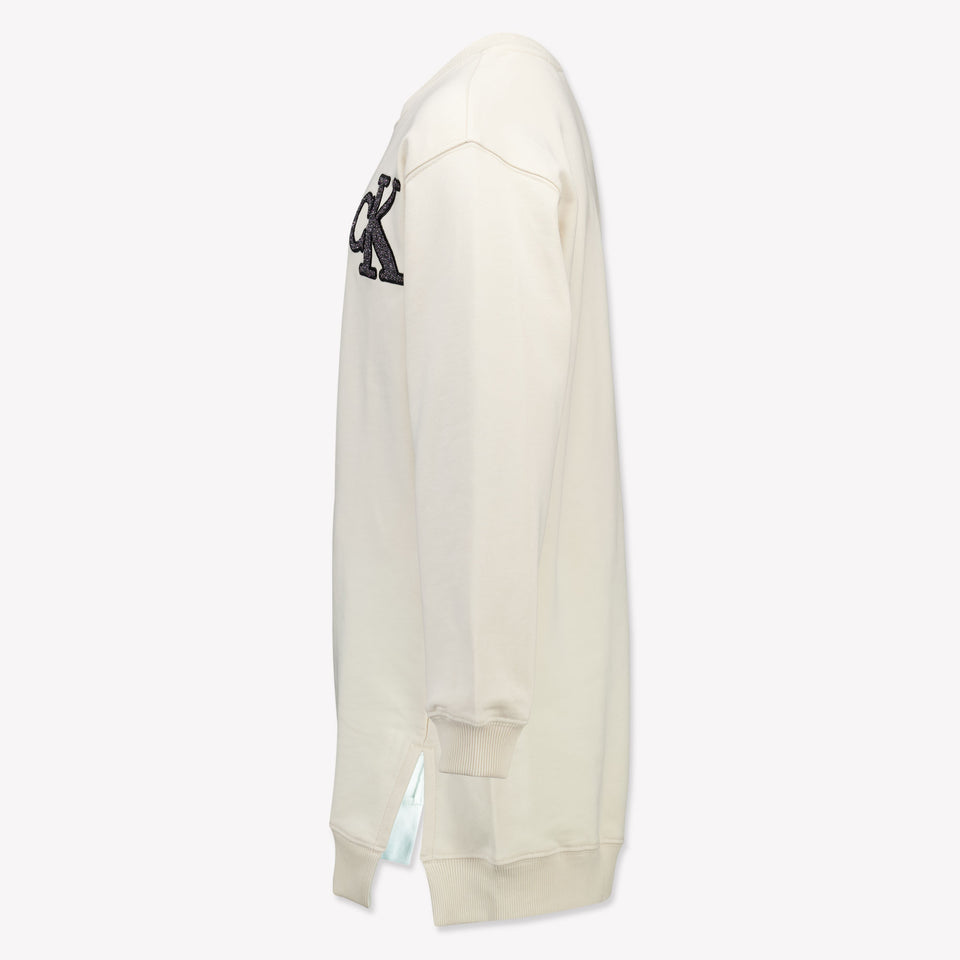 Calvin Klein Niño Chicas Vestido Blanco Roto