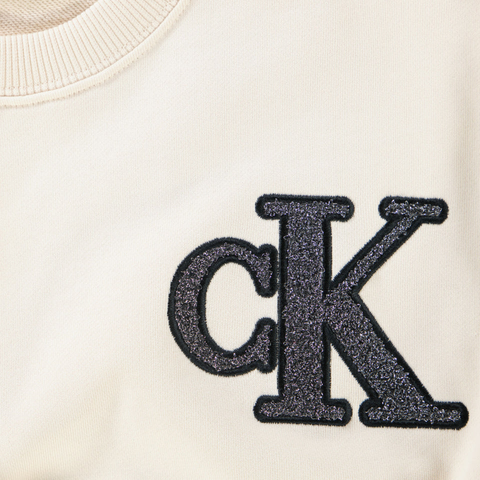 Calvin Klein Niño Chicas Vestido Blanco Roto