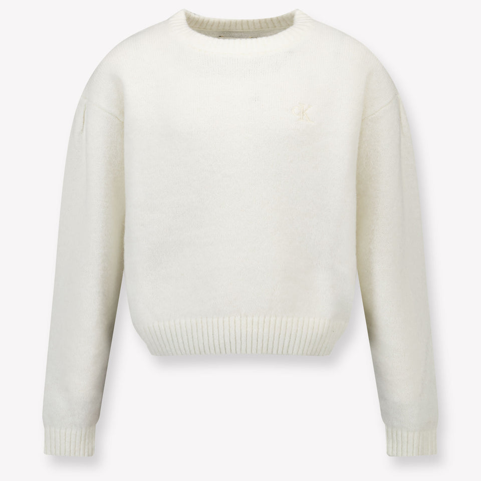 Calvin Klein Kinder Mädchen Pullover Grauweiß