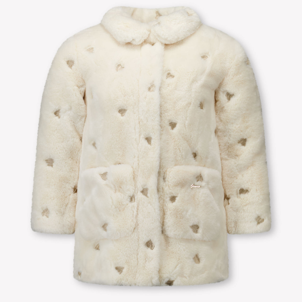 Guess Enfant Filles Vestes en fausse fourrure en blanc
