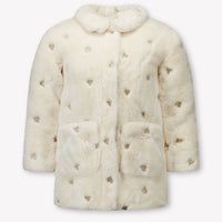 Guess Enfant Filles Vestes en fausse fourrure en blanc