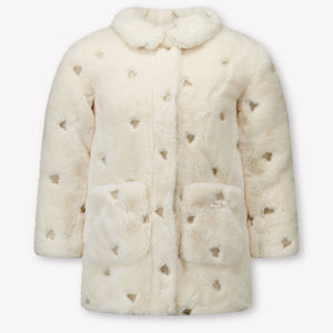 Guess Enfant Filles Vestes en fausse fourrure en blanc