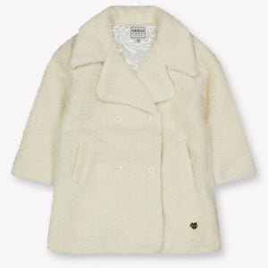 Guess Enfant Filles Vestes en fausse fourrure en blanc