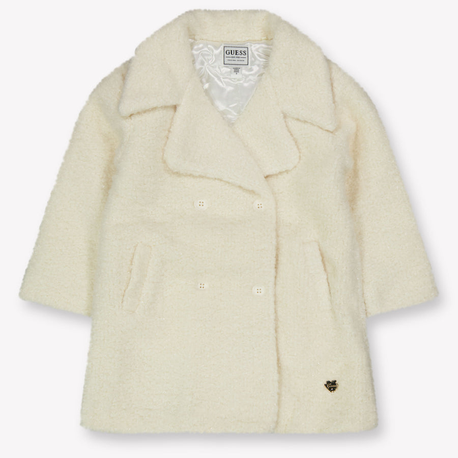 Guess Enfant Filles Vestes en fausse fourrure en blanc
