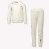 Guess Enfant Filles Suite de jogging en blanc