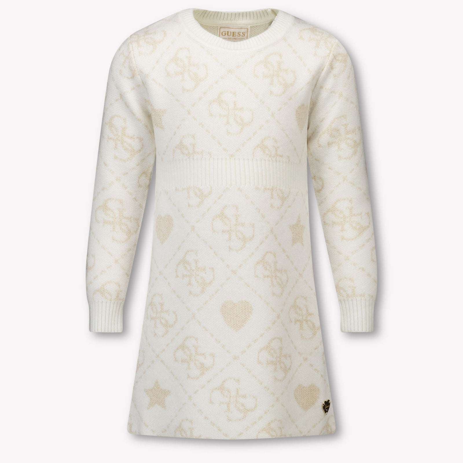 Guess Niño Chicas Vestido Blanco Roto