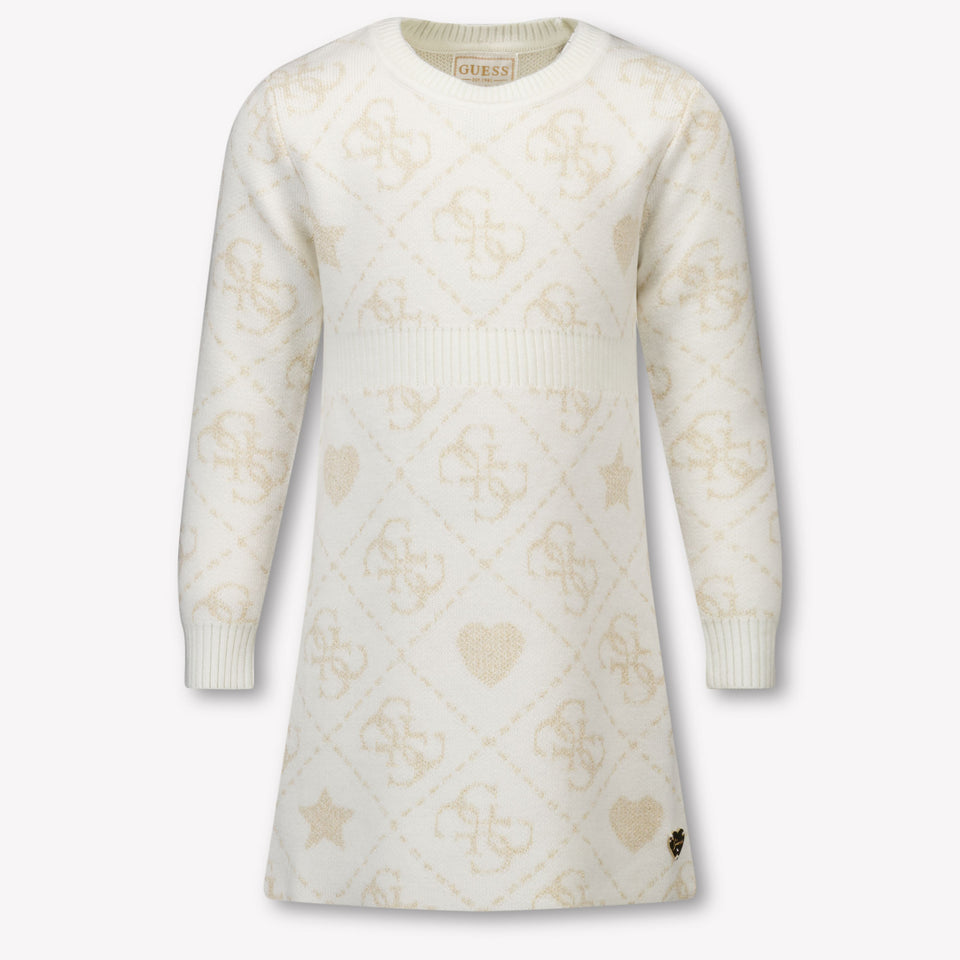 Guess Niño Chicas Vestido Blanco Roto