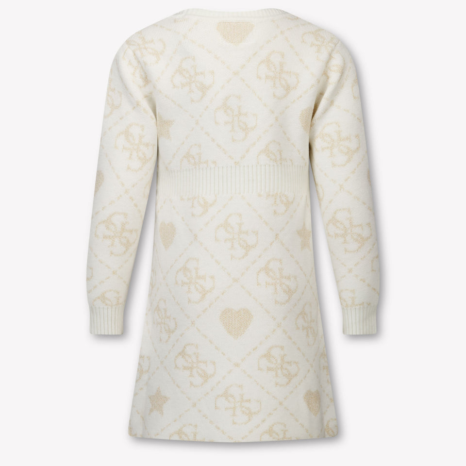 Guess Niño Chicas Vestido Blanco Roto