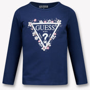 Guess Niño Chicas Camiseta en Navy