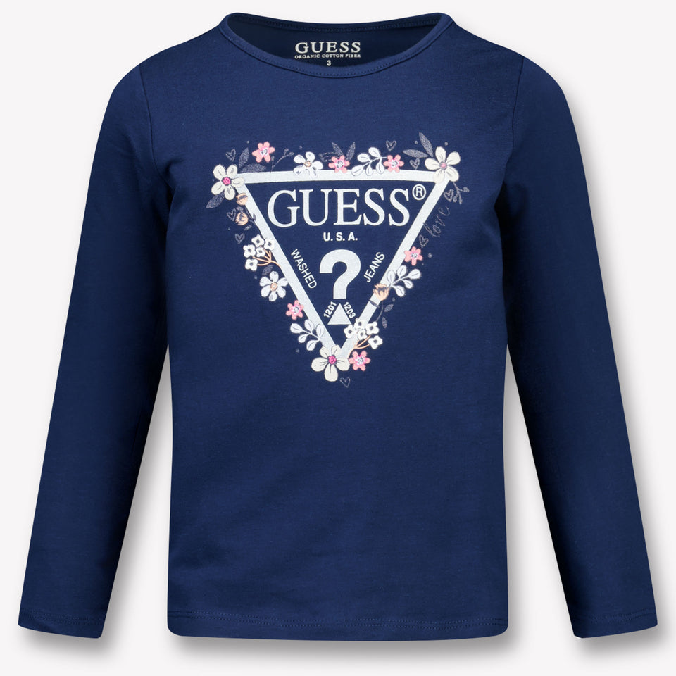Guess Niño Chicas Camiseta en Navy