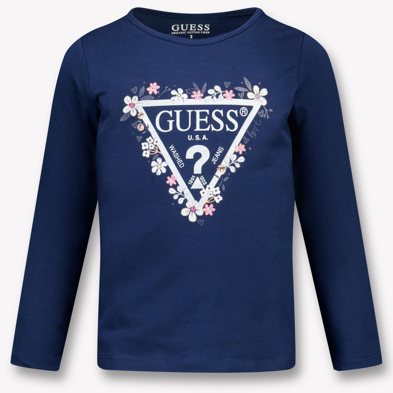 Guess Enfant Filles T-shirt Navy