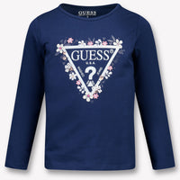 Guess Enfant Filles T-shirt Navy