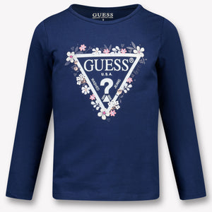 Guess Enfant Filles T-shirt Navy
