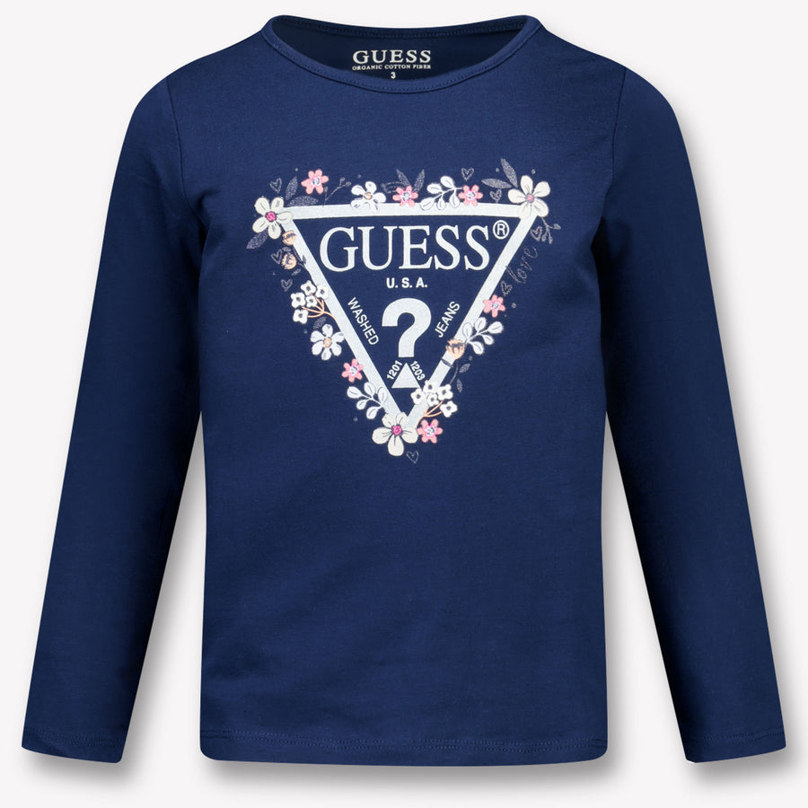 Guess Enfant Filles T-shirt Navy