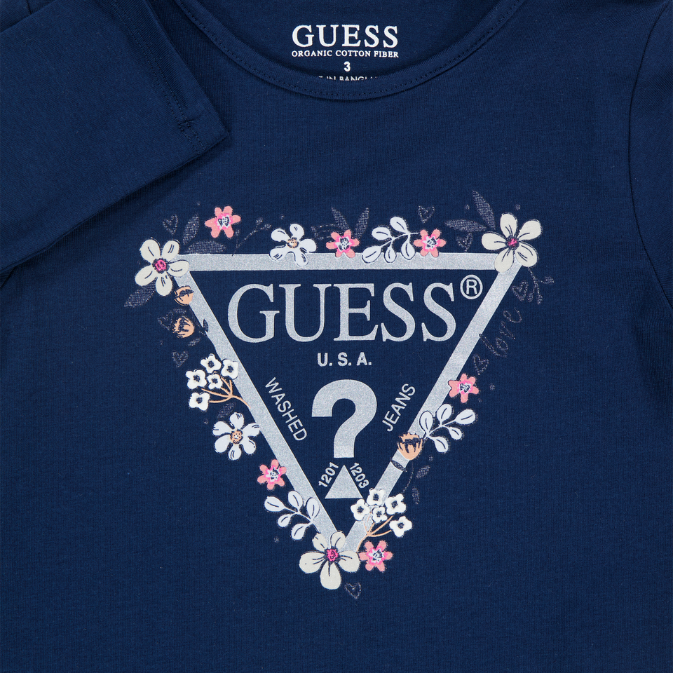 Guess Niño Chicas Camiseta en Navy