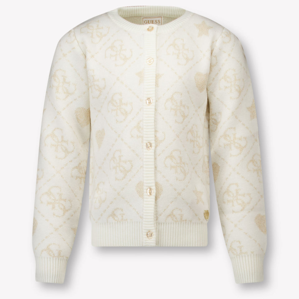 Guess Niño Chicas Chaleco Blanco Roto