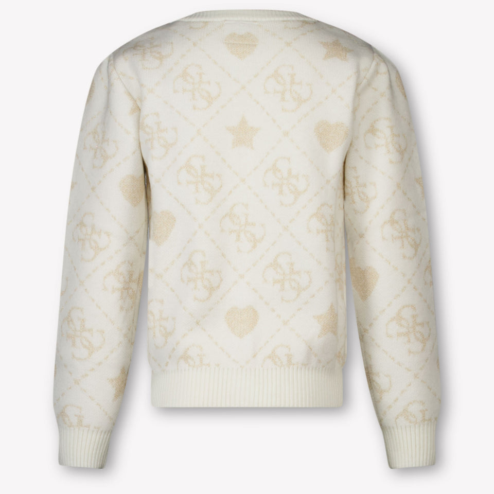 Guess Niño Chicas Chaleco Blanco Roto