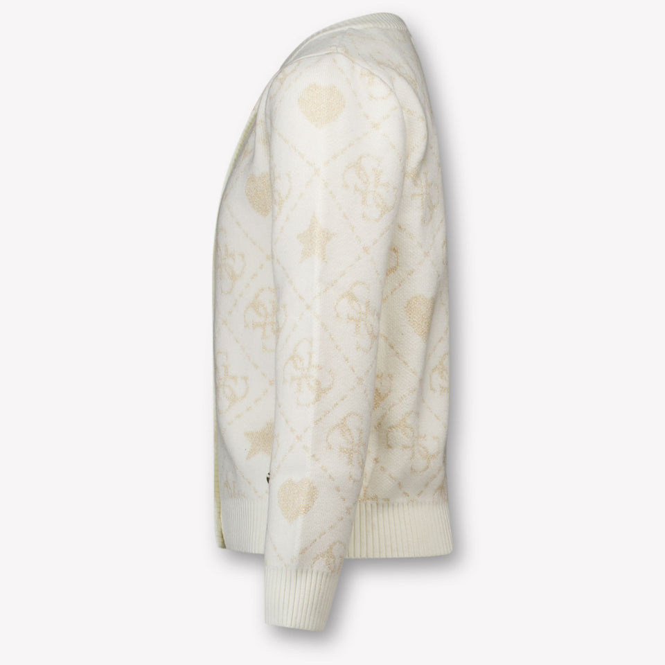 Guess Niño Chicas Chaleco Blanco Roto